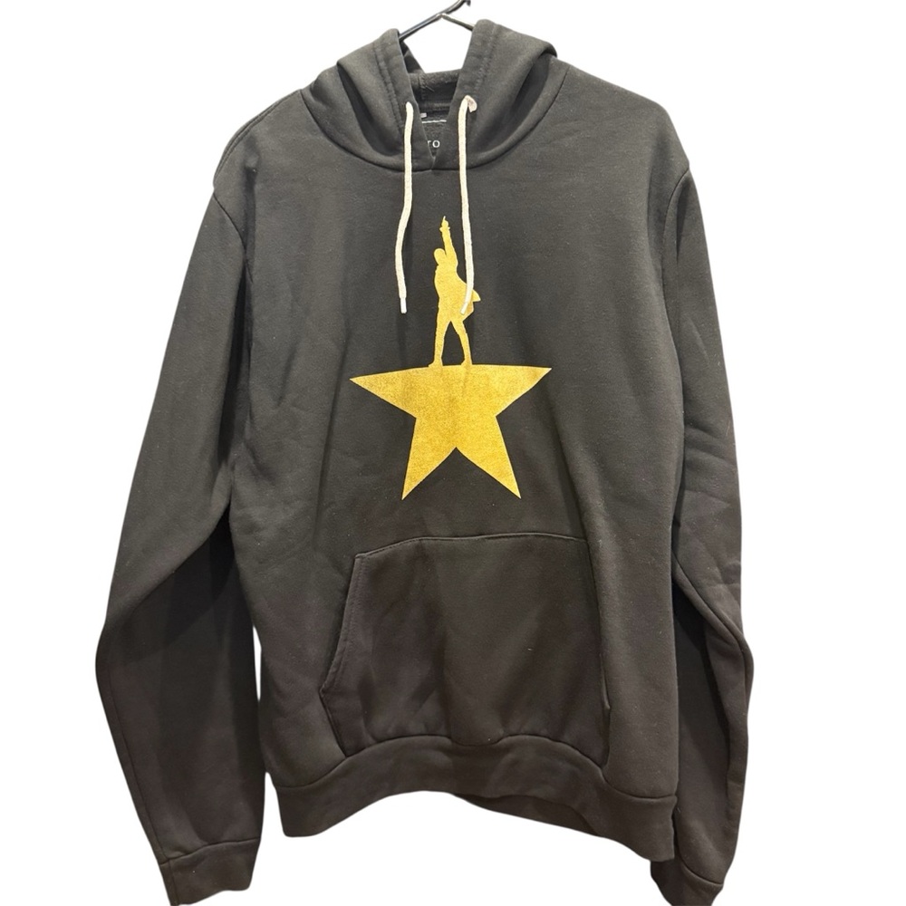 Hamilton Black and Gold Unisex Hoodie Size L